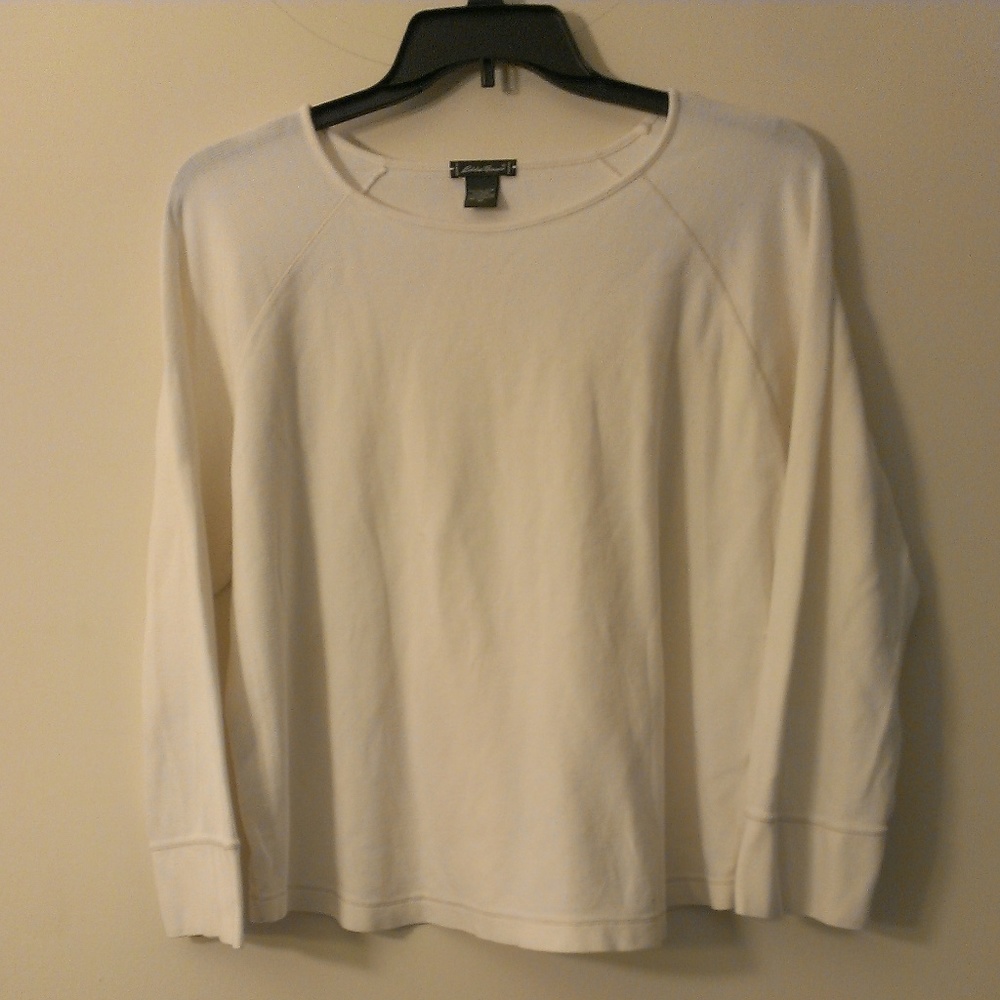 Eddie Bauer Women's White Long Sleeve Top, 3X